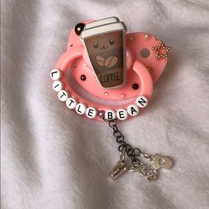 “Little Bean” Adult Paci w/charms